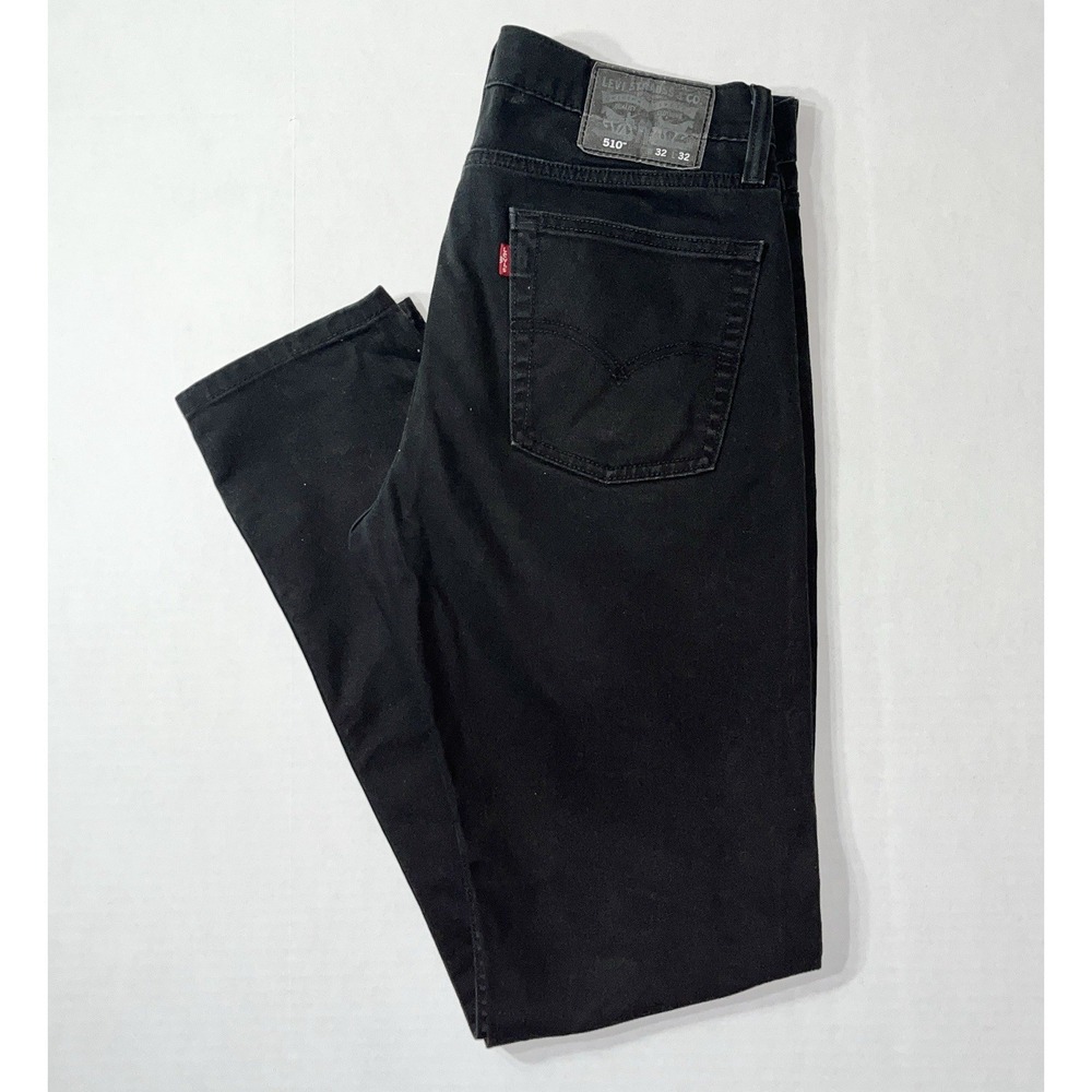Levi's 510 Jeans Men's 32x32 Black Skinny Fit Grunge Pink Rock Alt Dark Academia